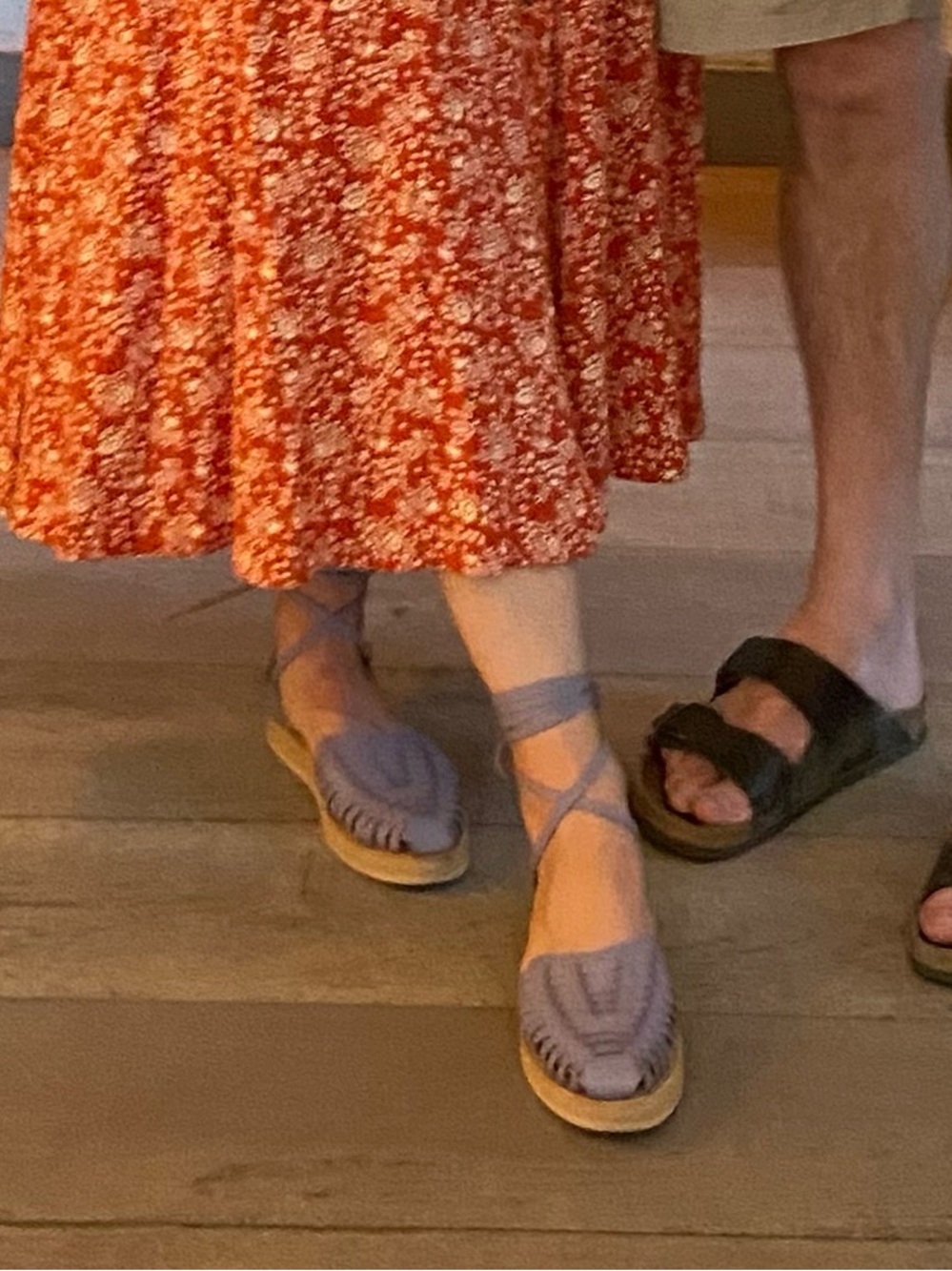 Mexas Lilac Woven Ankle-Tie Sandals - Picture 10 of 10